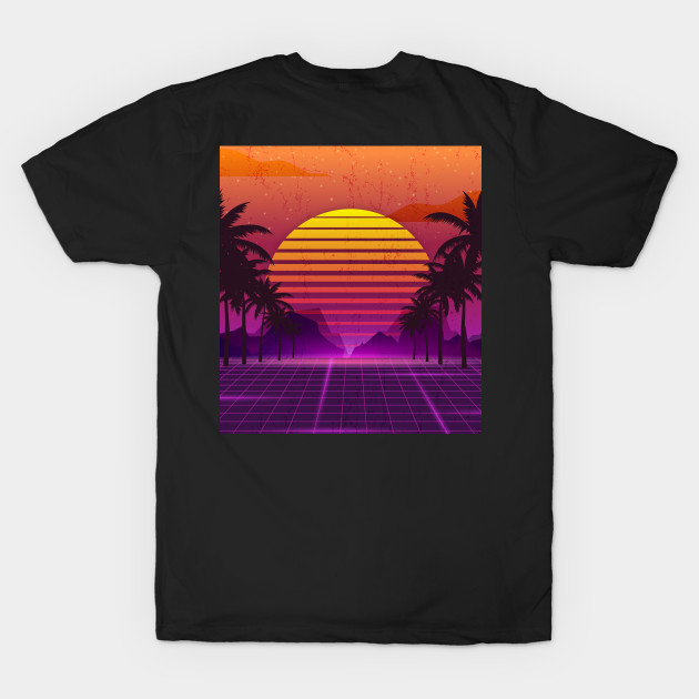 Sunset Palm Trees Vaporwave by edmproject